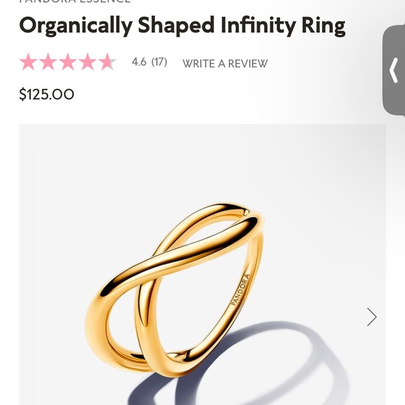 Pandora Organically Shaped Infinity Ring size 7 - Picture 3 of 3